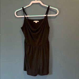 American Eagle Outfitters Charcoal Cowl Neck Romper